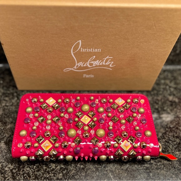 Christian Louboutin Panettone embellished patent leather continental wallet - Picture 2 of 14